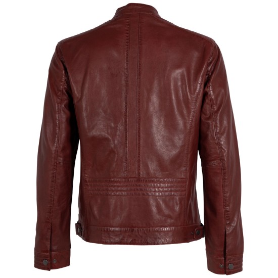 Męska skórzana kurtka Deercraft Burgundowa DMCetos