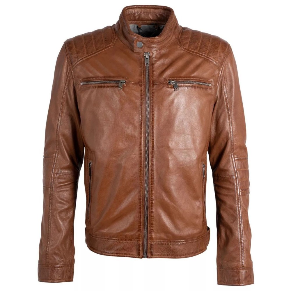 Męska skórzana kurtka Deercraft Cognac DMIsmael Męska skórzana kurtka Deercraft Cognac DMIsmael - readytowear