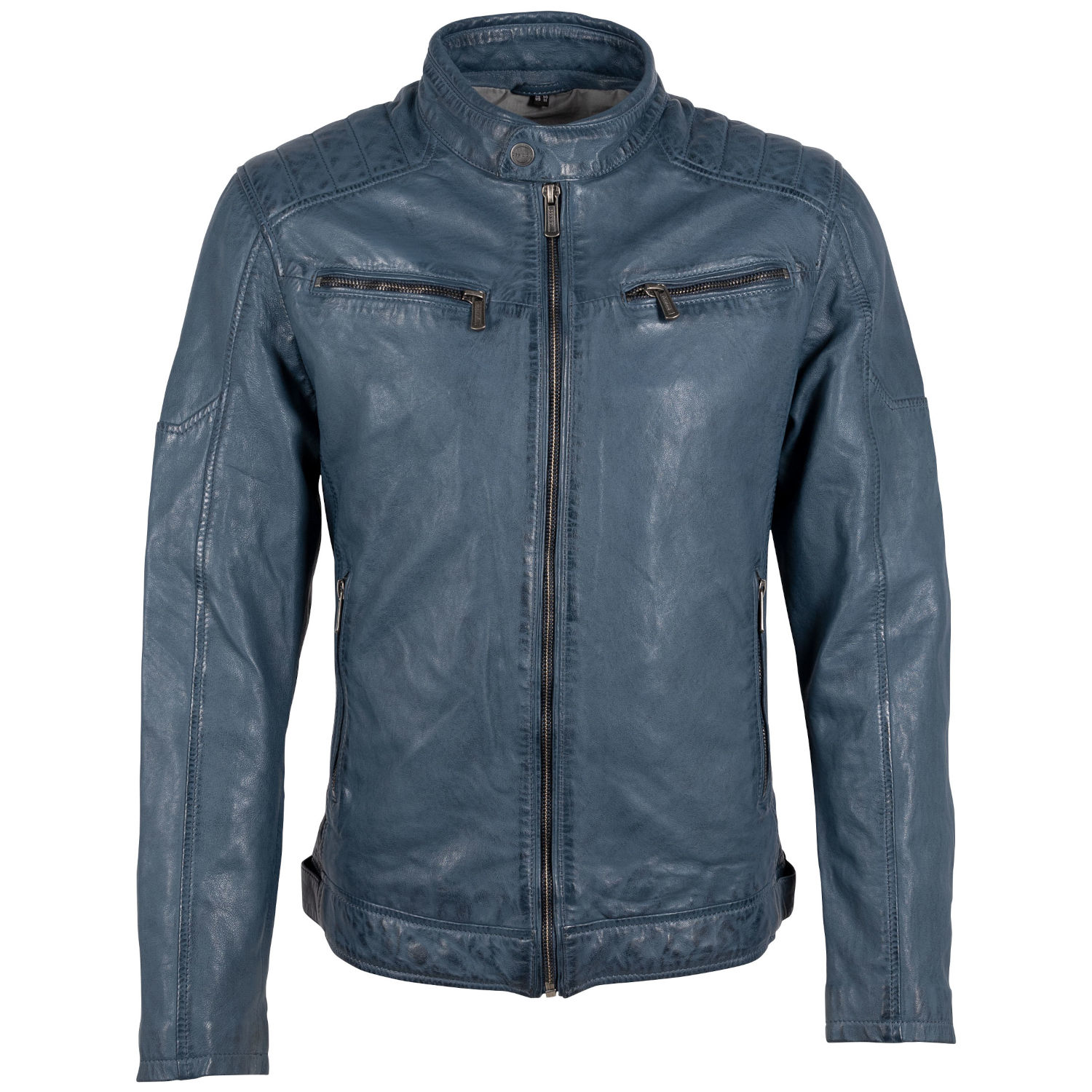 Męska skórzana kurtka Deercraft Niebieska DMJaimi – BLACK FRIDAY