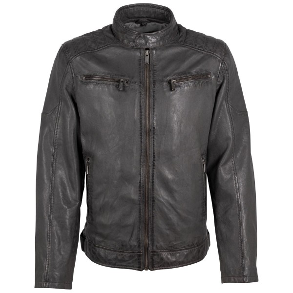 Męska skórzana kurtka Deercraft Ciemny antracyt DMJaimi