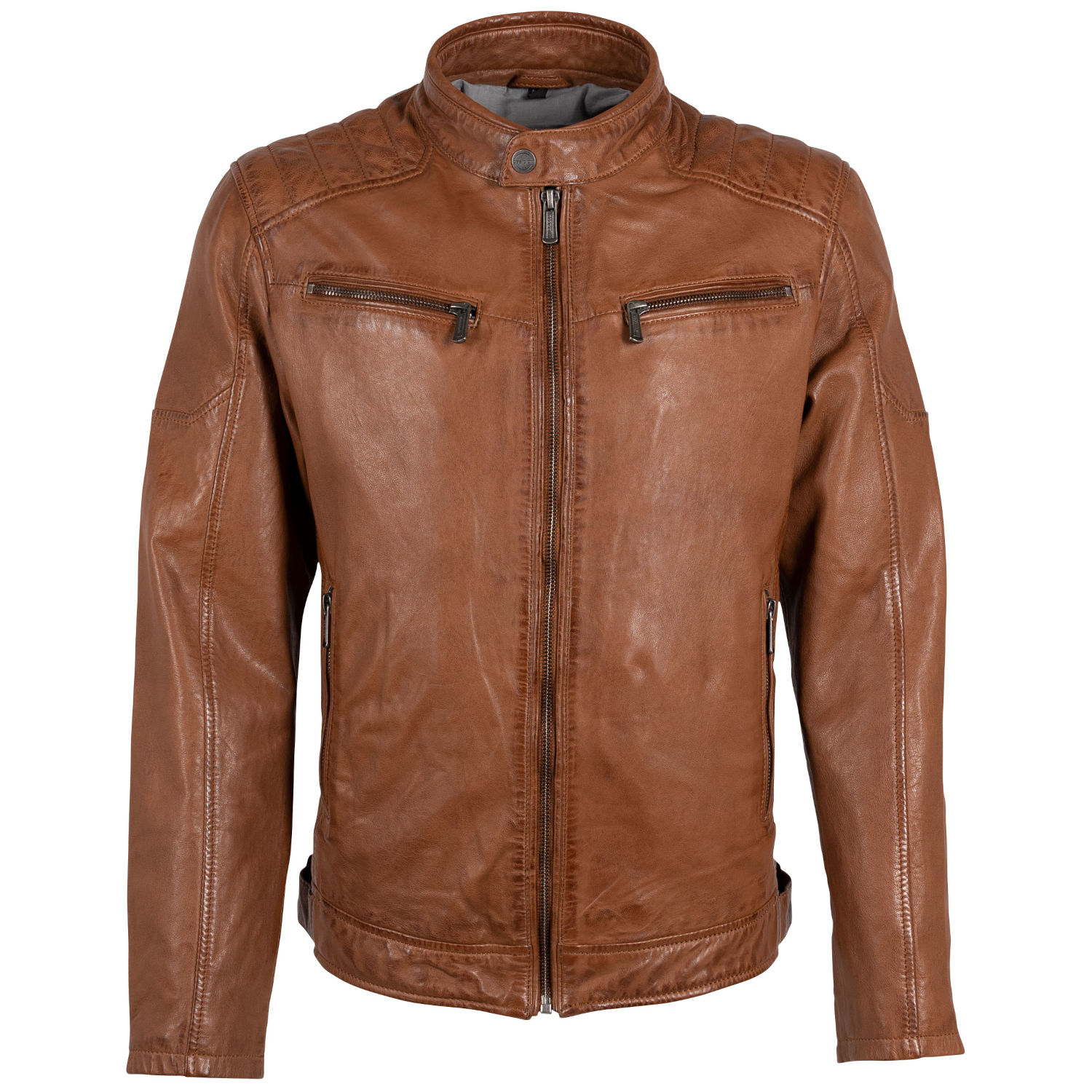 Męska skórzana kurtka Deercraft Cognac DMJaimi – BLACK FRIDAY