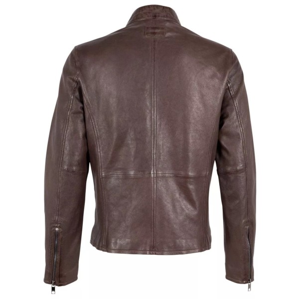 Męska skórzana kurtka Deercraft Ciemnobrązowa DMKaris