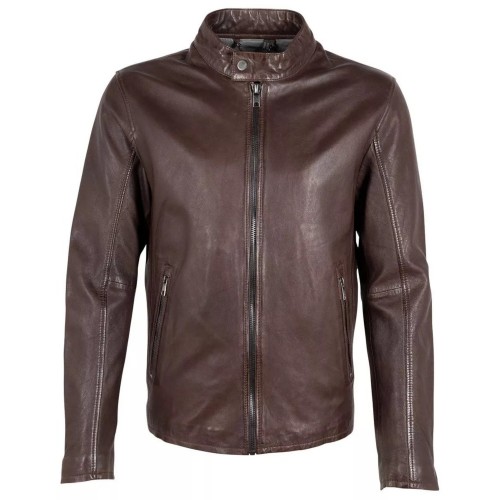 Męska skórzana kurtka Deercraft Ciemnobrązowa DMKaris