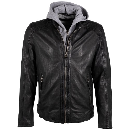 Męska skórzana kurtka Deercraft Czarna DMLian