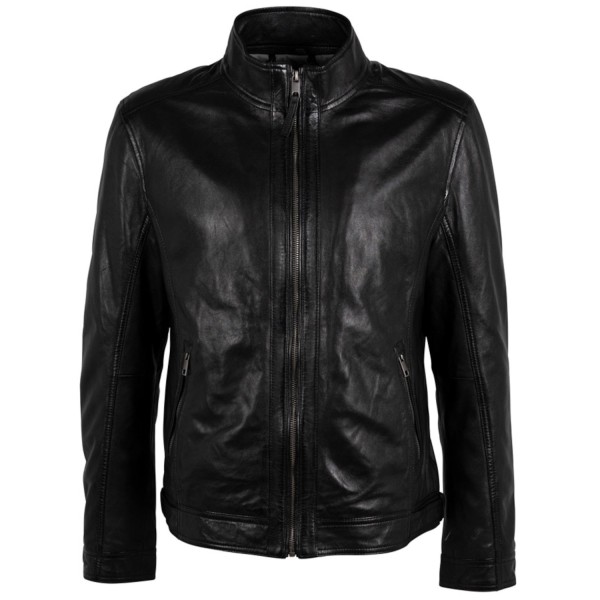 Męska skórzana kurtka Deercraft Czarna DMOshan