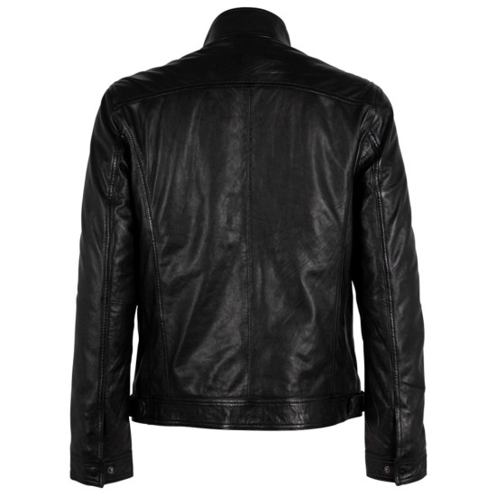 Męska skórzana kurtka Deercraft Czarna DMOshan