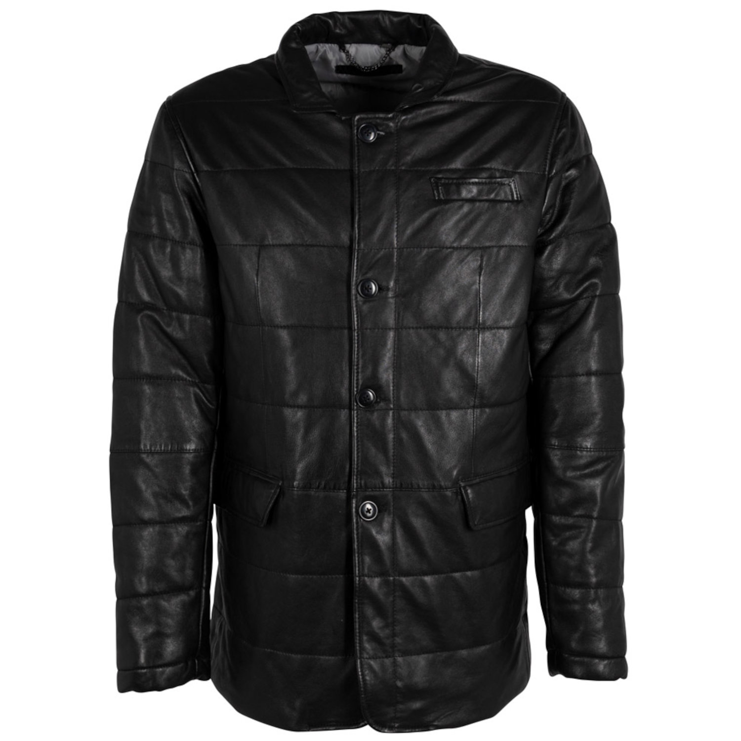 Męska zimowa kurtka skórzana Deercraft Czarna DMRabun – BLACK FRIDAY