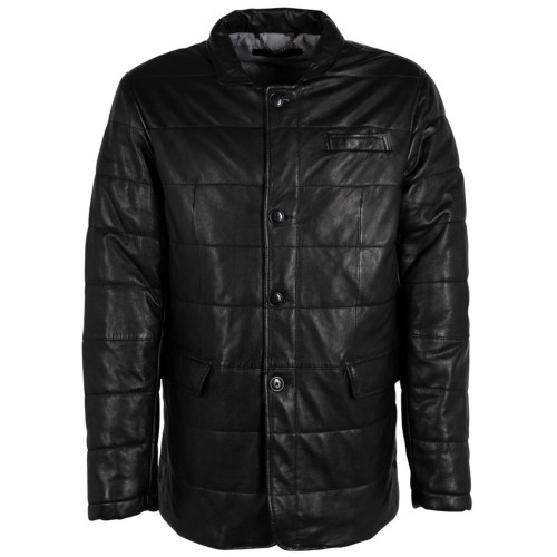 Męska zimowa kurtka skórzana Deercraft Czarna DMRabun