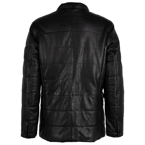 Męska zimowa kurtka skórzana Deercraft Czarna DMRabun