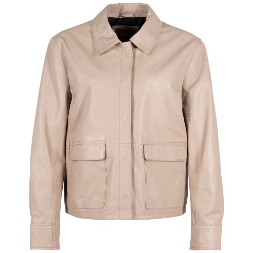 Kurtka skórzana damska Gipsy Jasnobeżowa Elfi