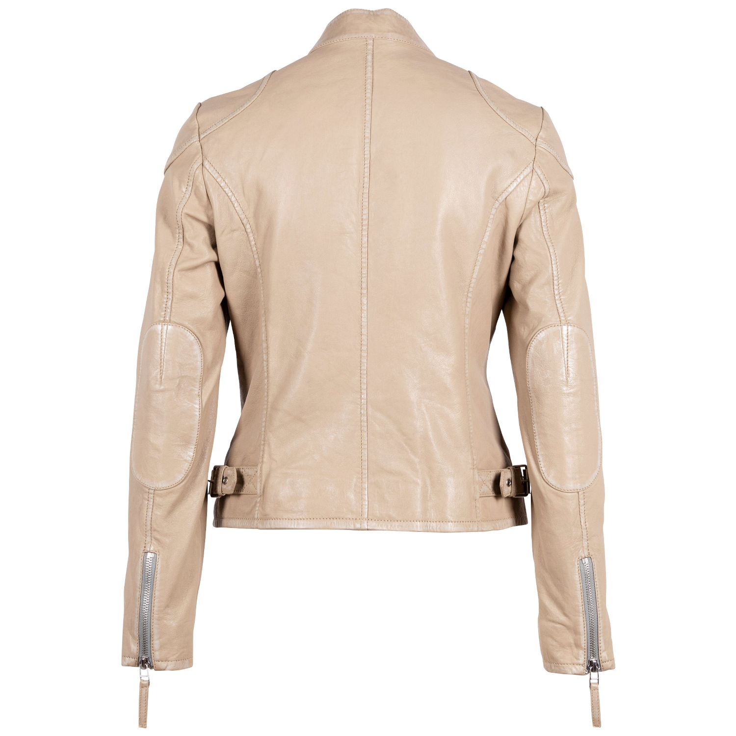 Kurtka skórzana damska Gipsy jasnobeżowa Faiza – BLACK FRIDAY