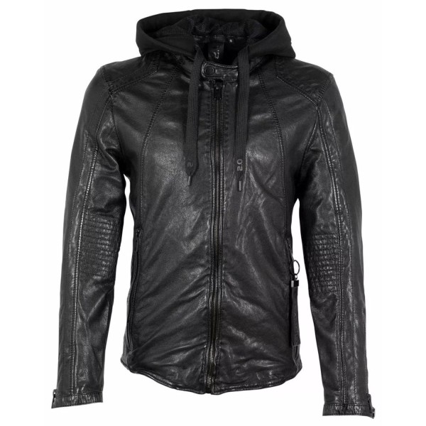 Męska skórzana kurtka Gipsy Czarna G2MAidon MF LAJORV – BLACK FRIDAY — fotografia 1