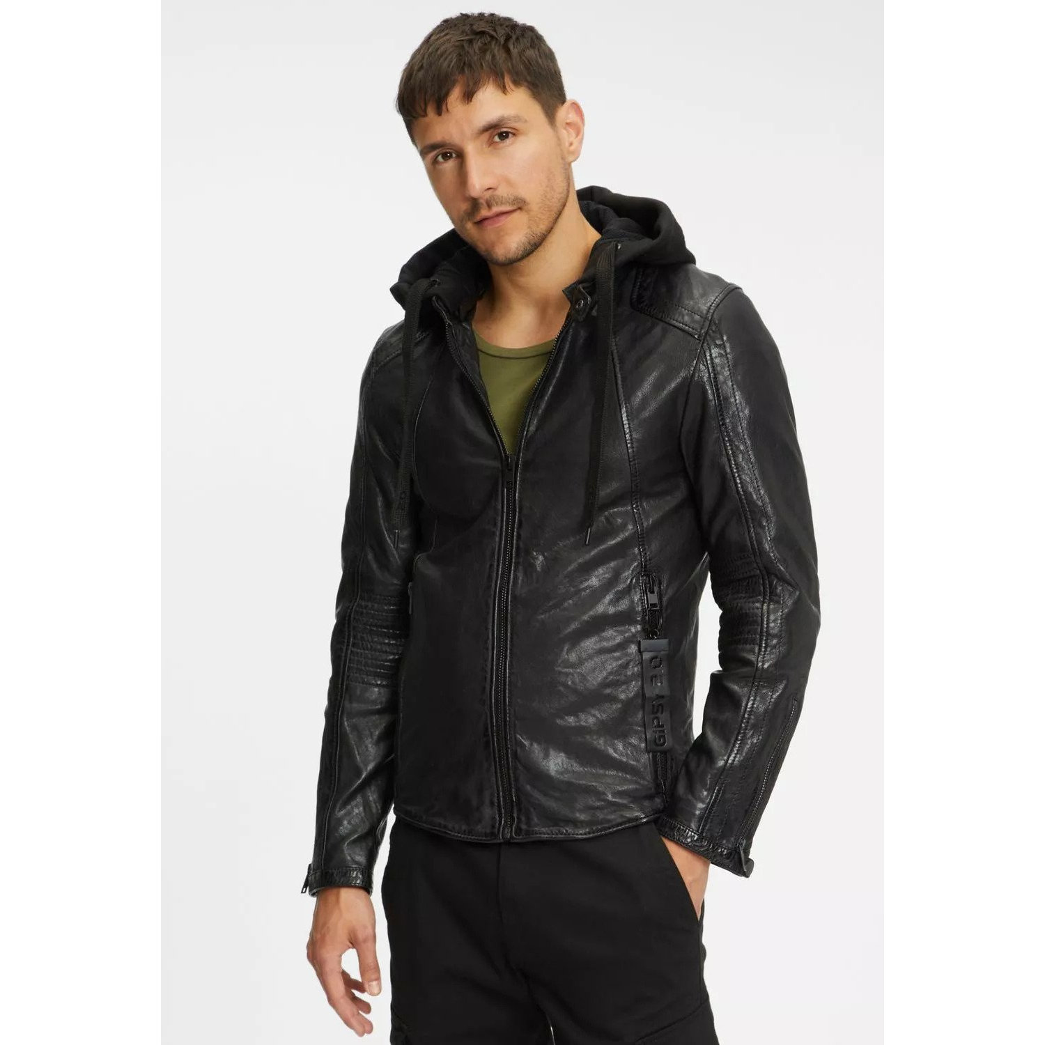 Męska skórzana kurtka Gipsy Czarna G2MAidon MF LAJORV – BLACK FRIDAY