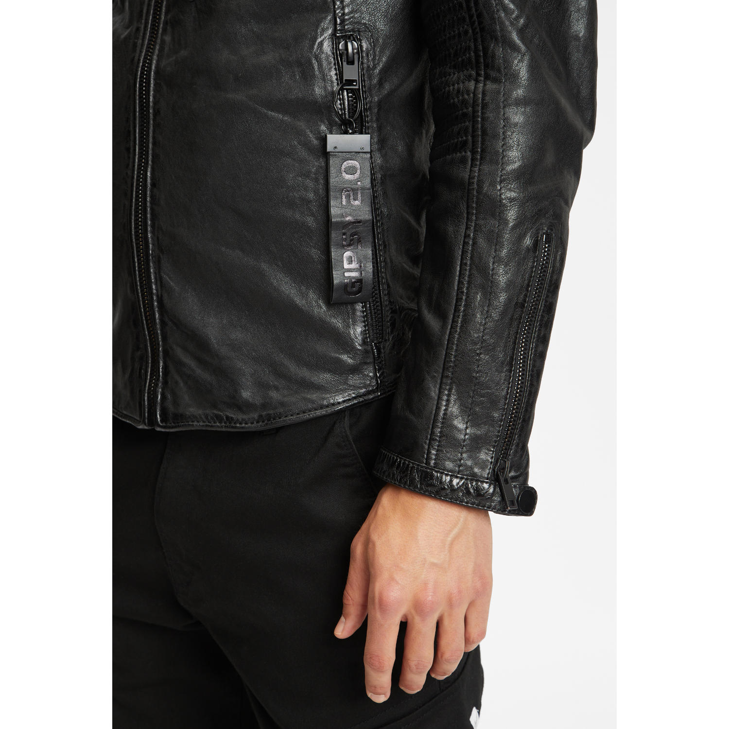 Męska skórzana kurtka Gipsy Czarna G2MAidon MF LAJORV – BLACK FRIDAY