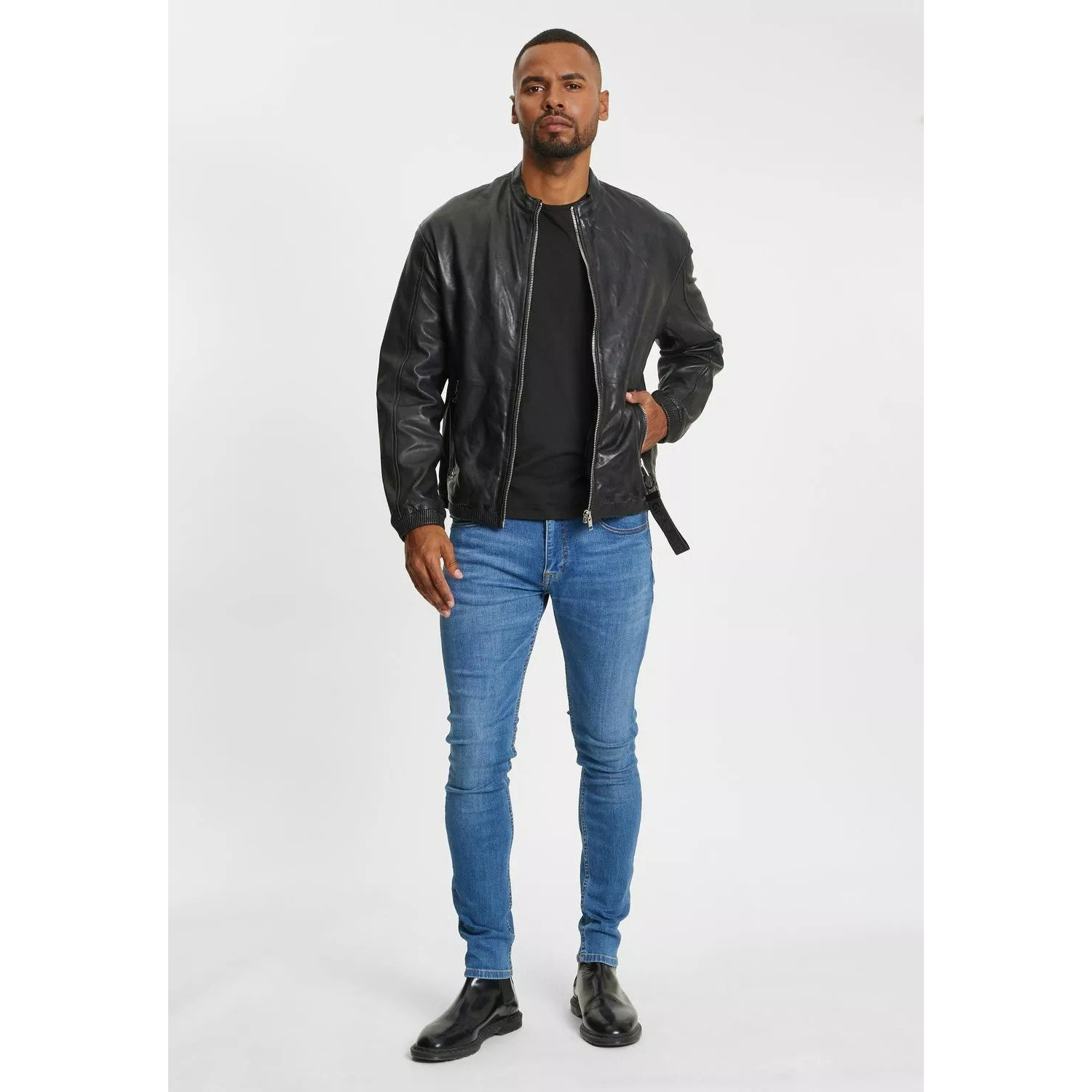 Męska skórzana kurtka Gipsy Czarna G2MAirth – BLACK FRIDAY