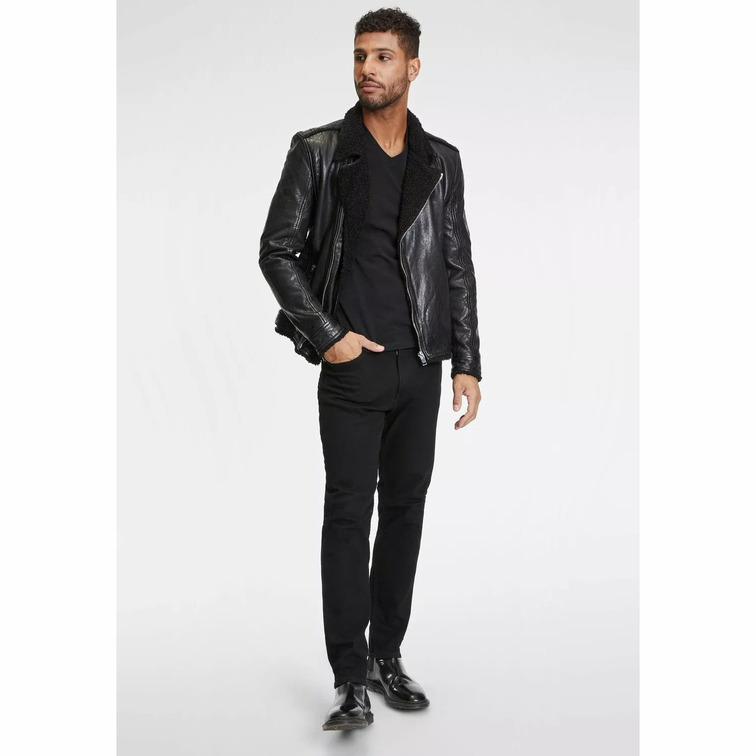 Męska skórzana kurtka Gipsy Czarna G2MCoyn – BLACK FRIDAY