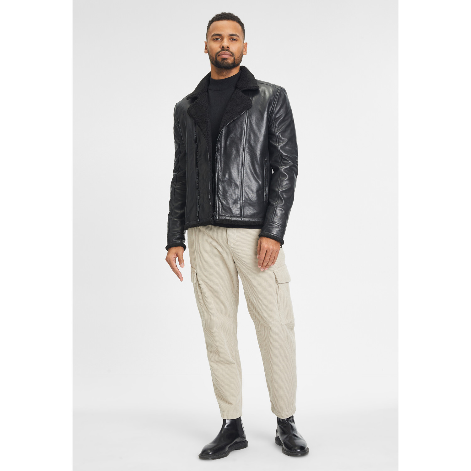 Męska skórzana kurtka Gipsy Czarna G2MEnno – BLACK FRIDAY