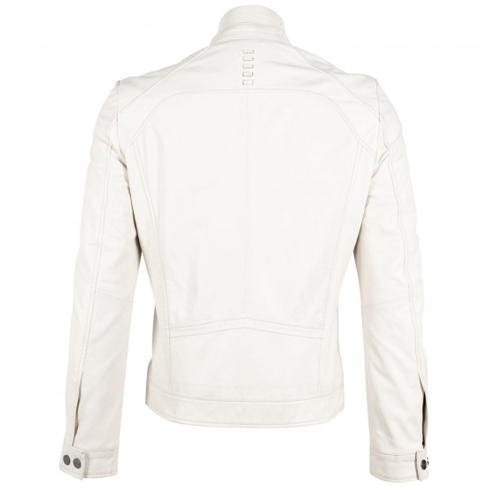 Męska skórzana kurtka Gipsy Off White G2MIgnacy
