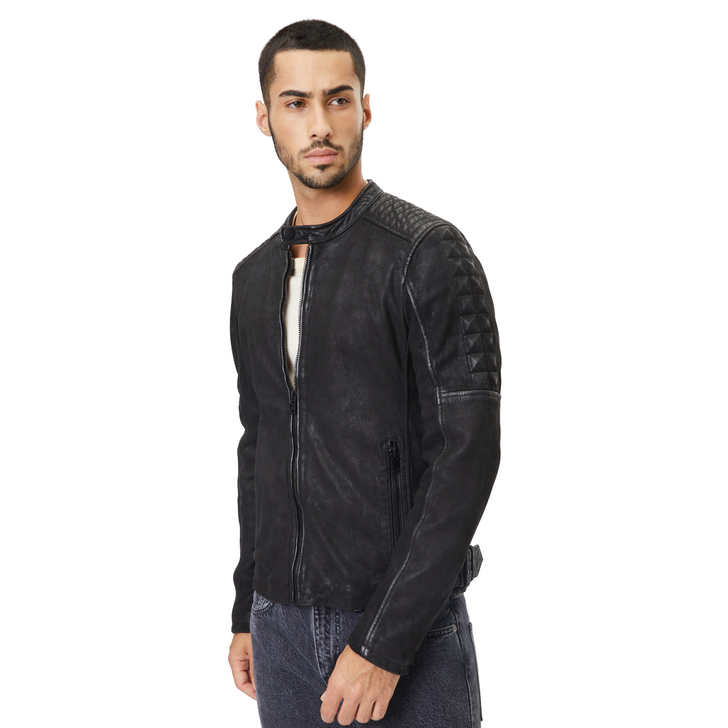 Męska skórzana kurtka Gipsy Czarna G2MKjas – ODZIEŻ