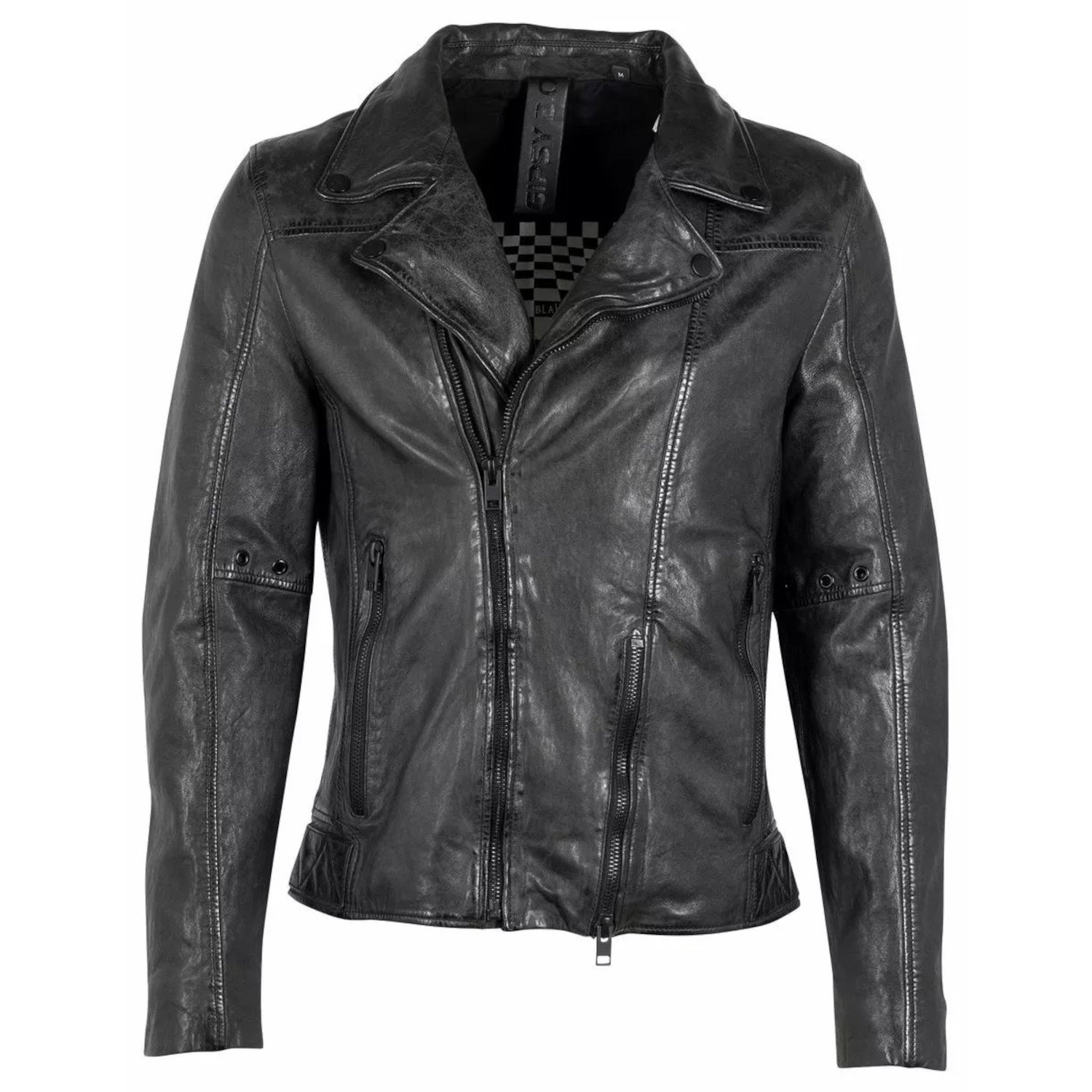 Męska skórzana kurtka Gipsy Czarno-biała G2MMillas SF LVOV – BLACK FRIDAY