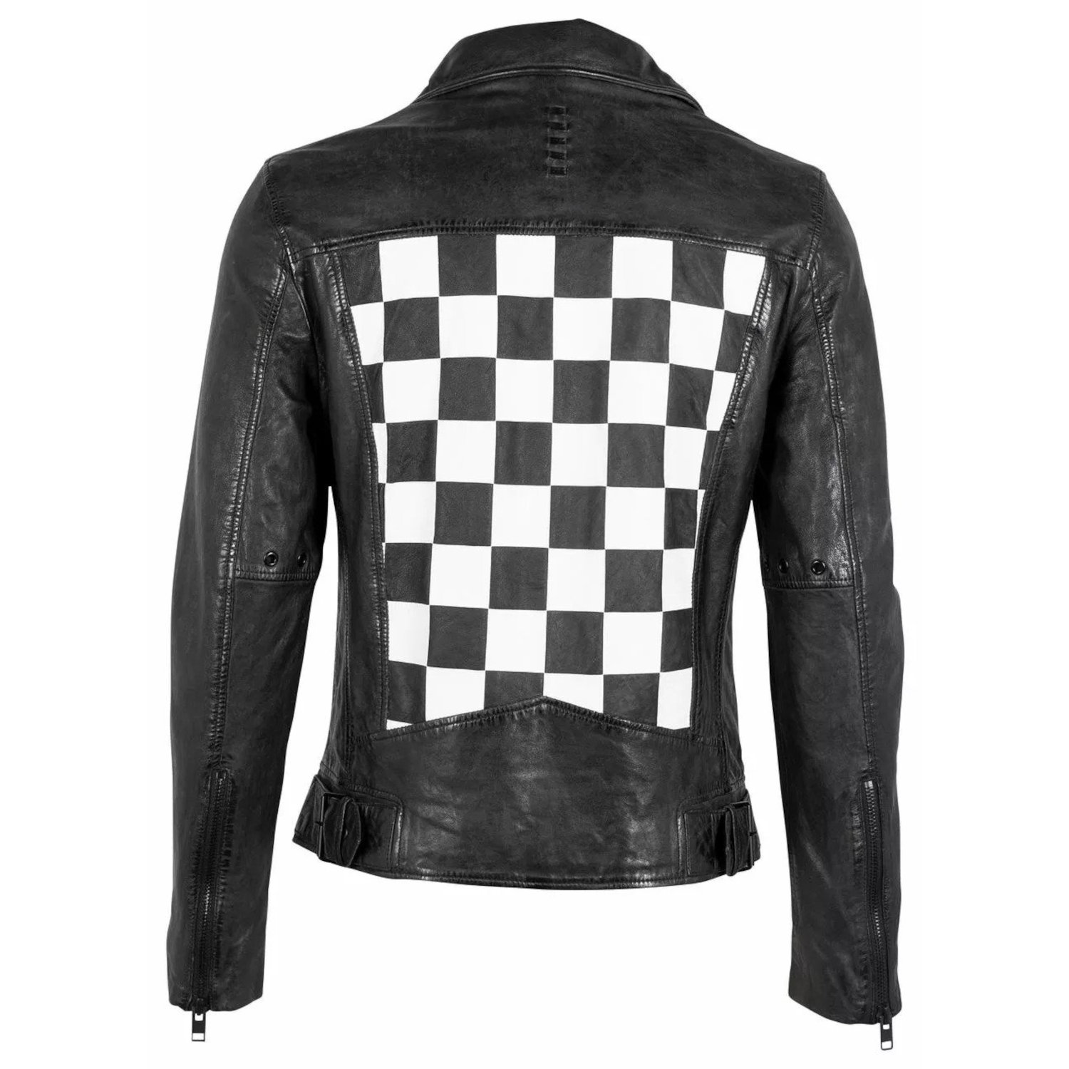 Męska skórzana kurtka Gipsy Czarno-biała G2MMillas SF LVOV – BLACK FRIDAY