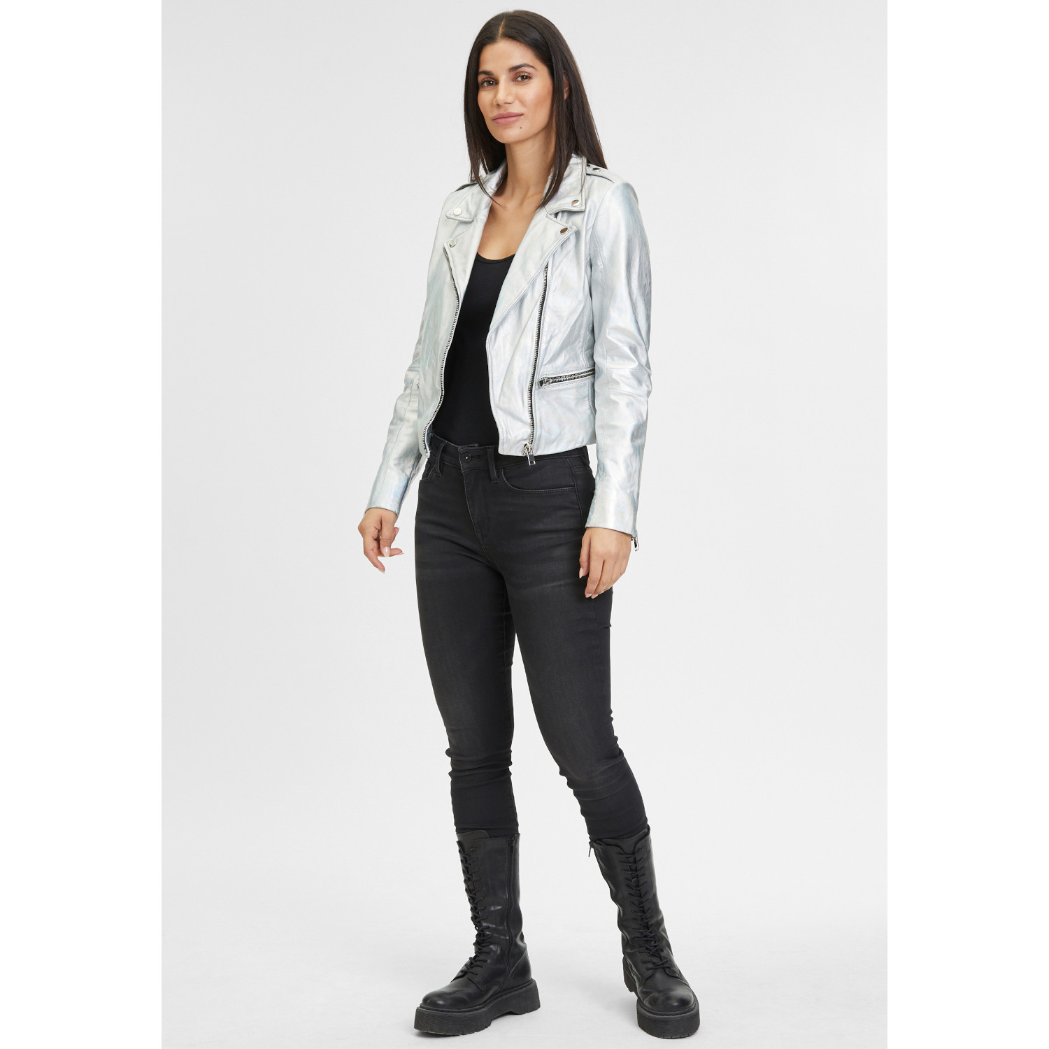 Kurtka skórzana damska Gipsy Holograficzna G2WAdeni – BLACK FRIDAY