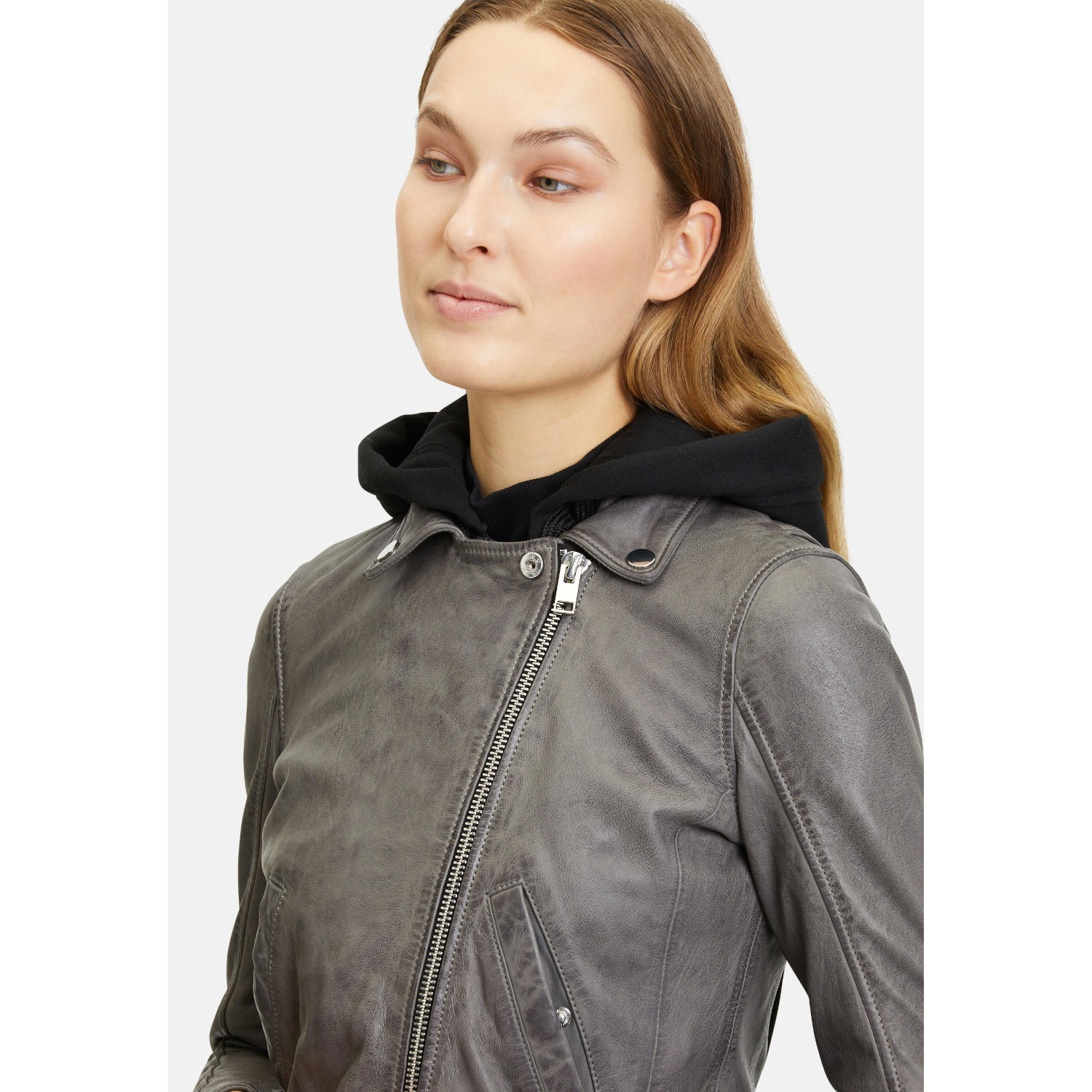 Kurtka skórzana damska Gipsy Szara G2WBelfa – BLACK FRIDAY