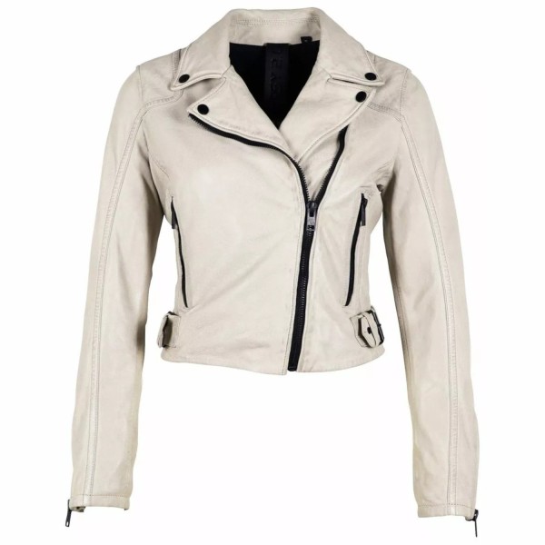 Kurtka skórzana damska Gipsy Off White G2WBita