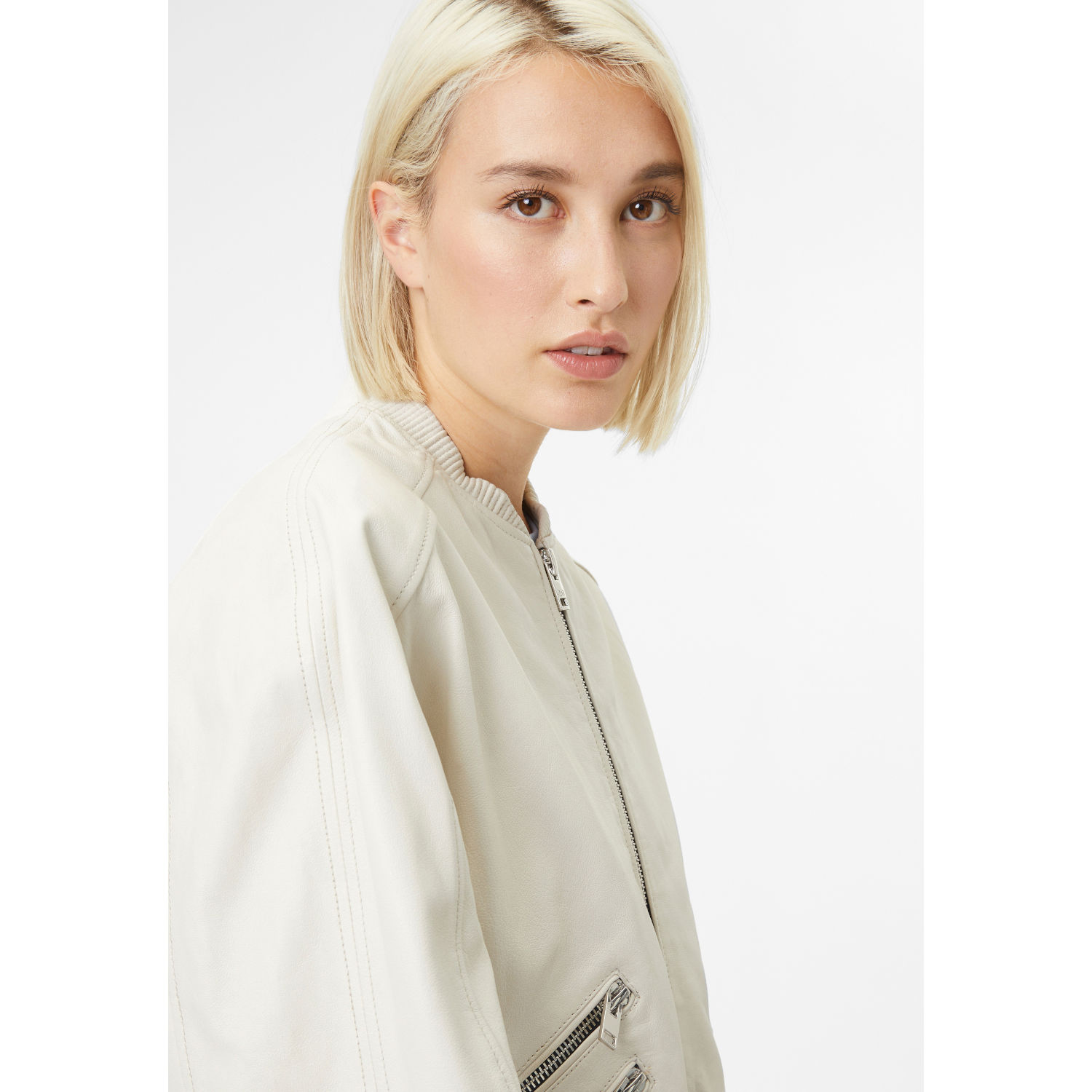 Kurtka skórzana damska Gipsy Off White G2WHariet – Kurtki skórzane