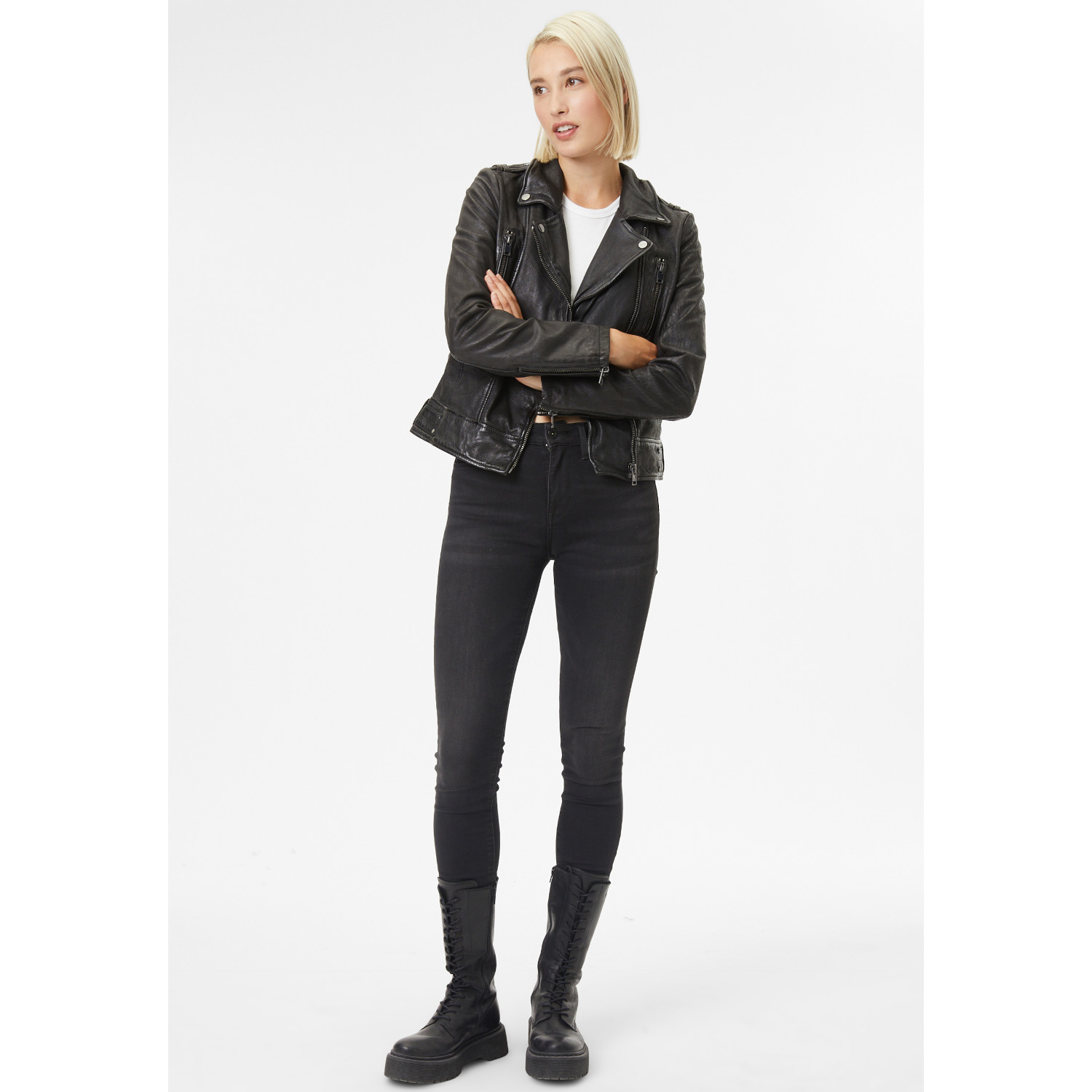 Kurtka skórzana damska Gipsy Czarna G2WJovia – BLACK FRIDAY