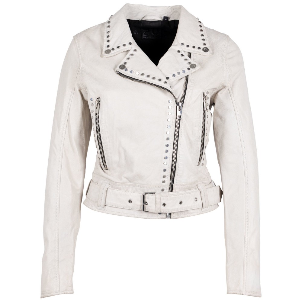 Kurtka skórzana damska Gipsy Off White G2WMaryn