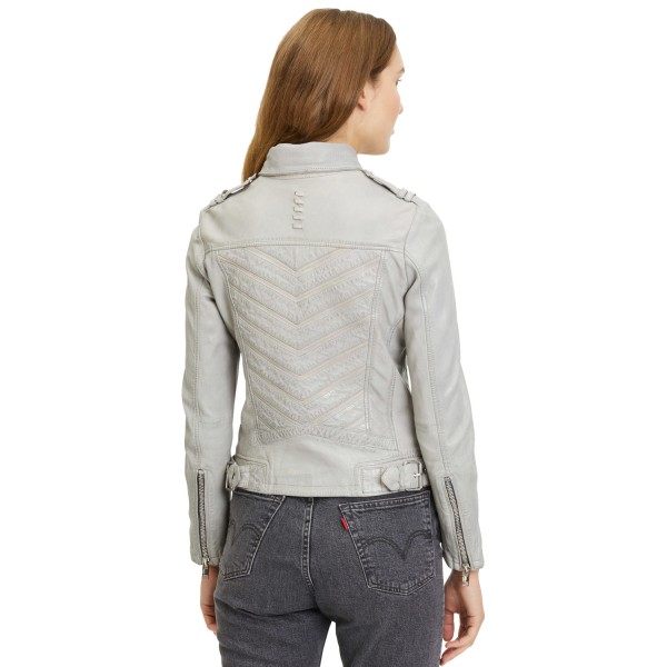 Kurtka skórzana damska Gipsy jasnoszara G2WNarin