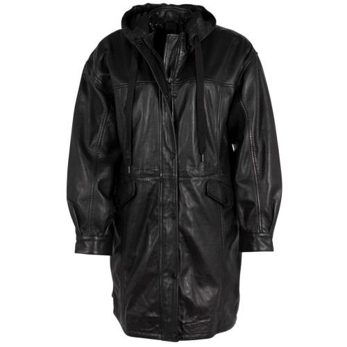 Długa skórzana kurtka damska Gipsy Czarna G2WVal