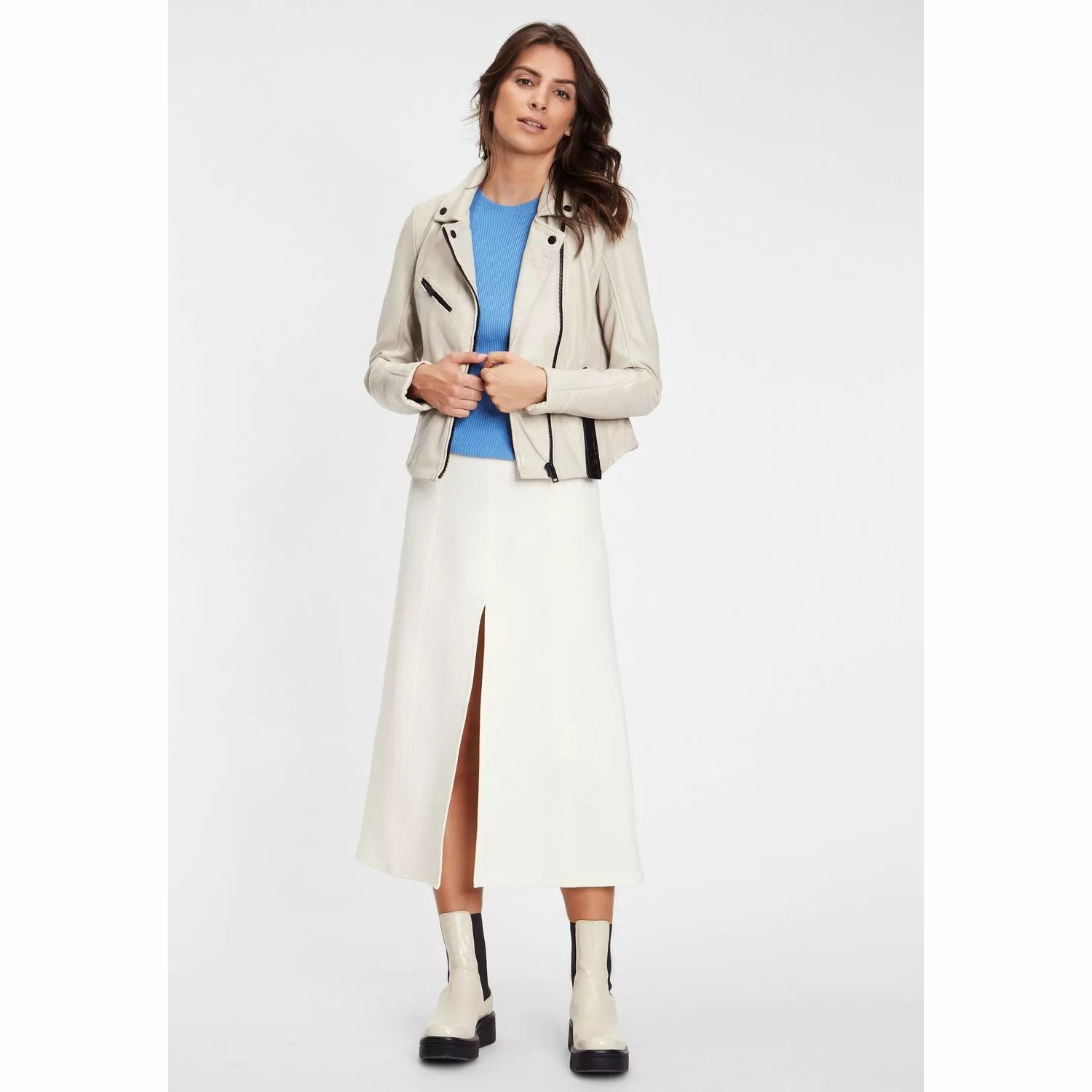 Kurtka skórzana damska Gipsy Off White G2WZane SF LAROXV – ODZIEŻ