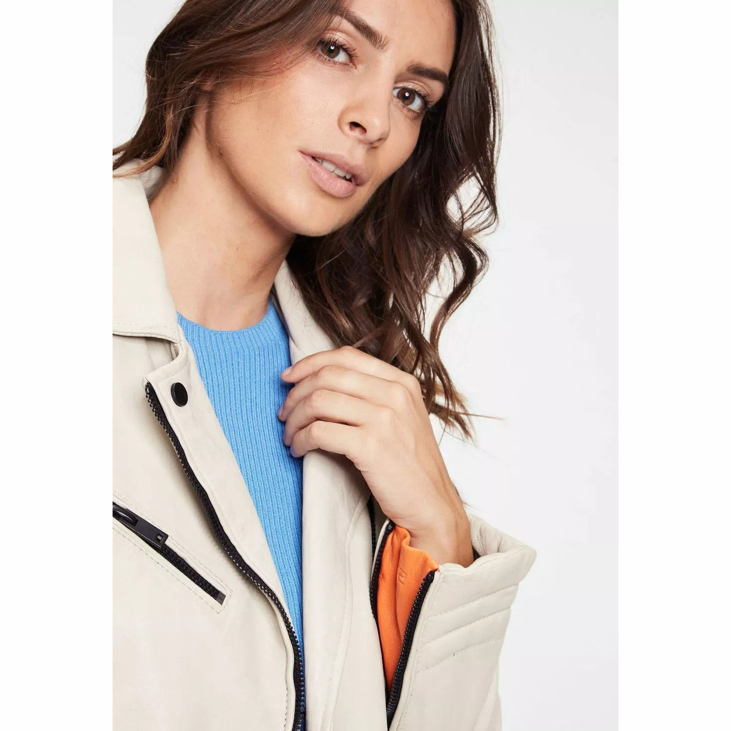 Kurtka skórzana damska Gipsy Off White G2WZane SF LAROXV – ODZIEŻ