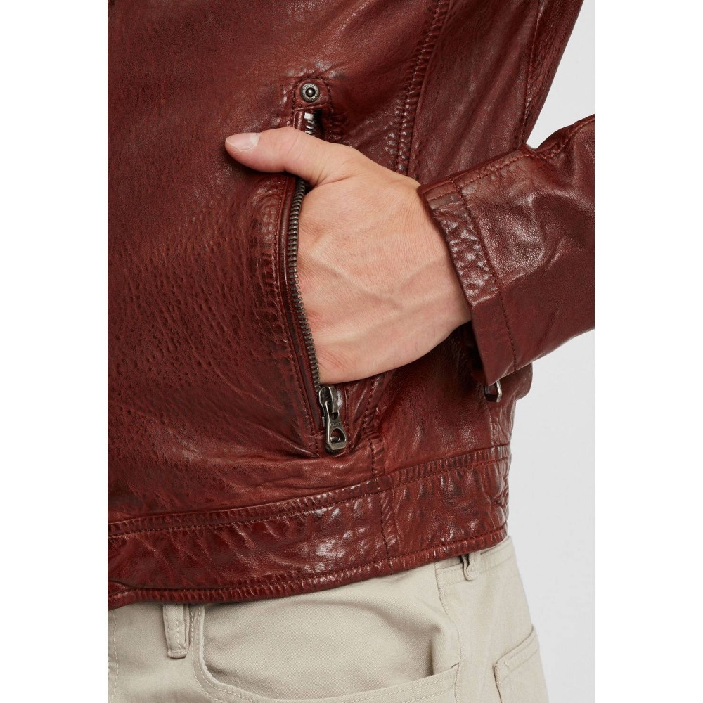 Męska skórzana kurtka Gipsy Ciemny koniak GBDerry Męska skórzana kurtka Gipsy Ciemny koniak GBDerry