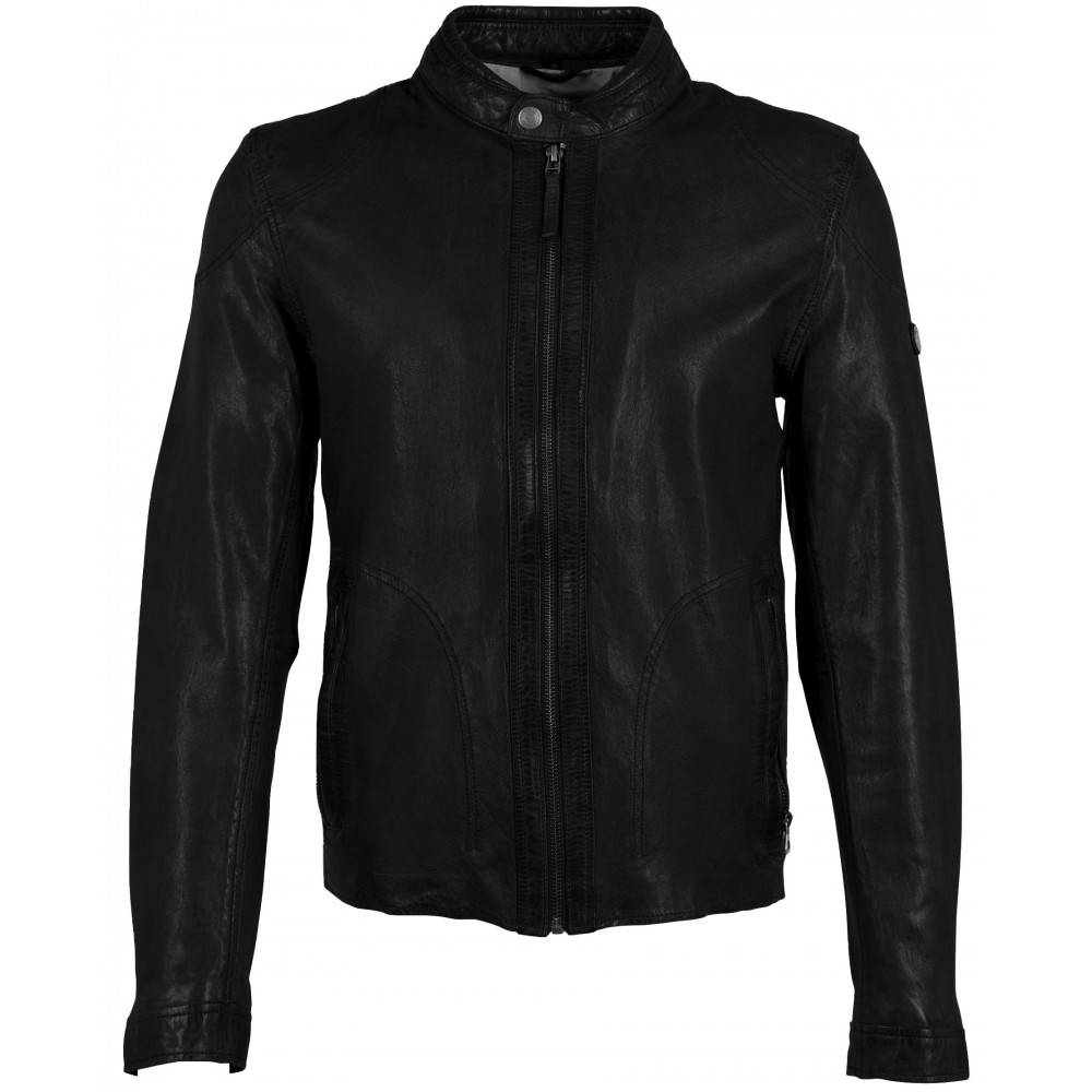 Męska skórzana kurtka Mauritius Czarna GMAdwood