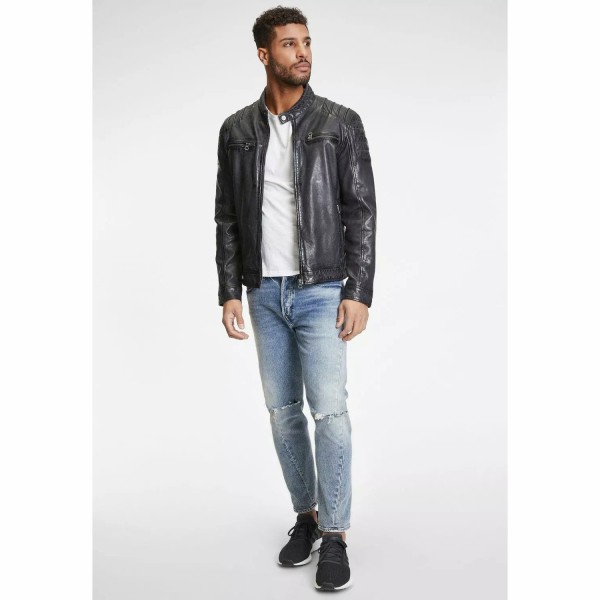 Męska skórzana kurtka Gipsy Antracyt GMBatar – BLACK FRIDAY — fotografia 3