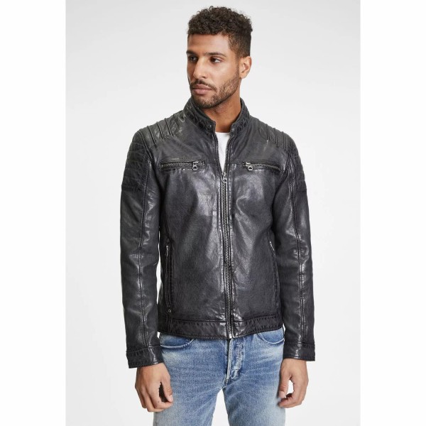 Męska skórzana kurtka Gipsy Antracyt GMBatar – BLACK FRIDAY — fotografia 4