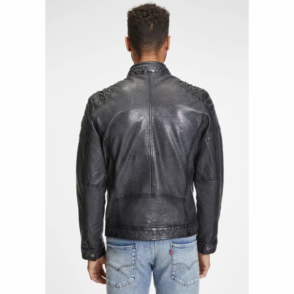 Męska skórzana kurtka Gipsy Antracyt GMBatar – BLACK FRIDAY — fotografia 5