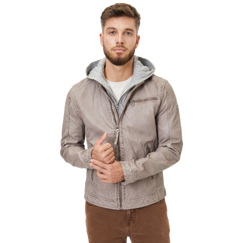 Męska skórzana kurtka Gipsy Szara GMBaxder
