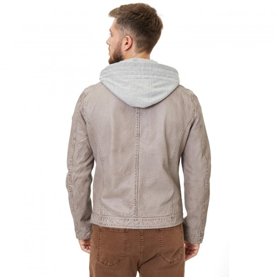Męska skórzana kurtka Gipsy Szara GMBaxder