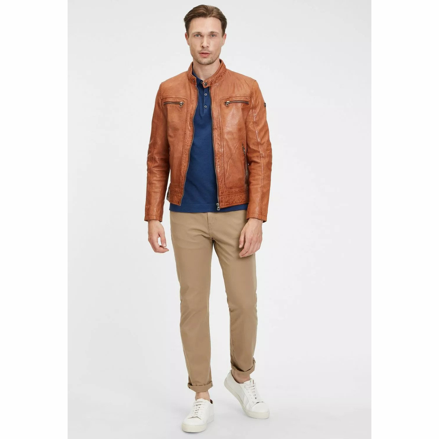 Męska skórzana kurtka Gipsy Cognac GMBosko LONTV – ODZIEŻ