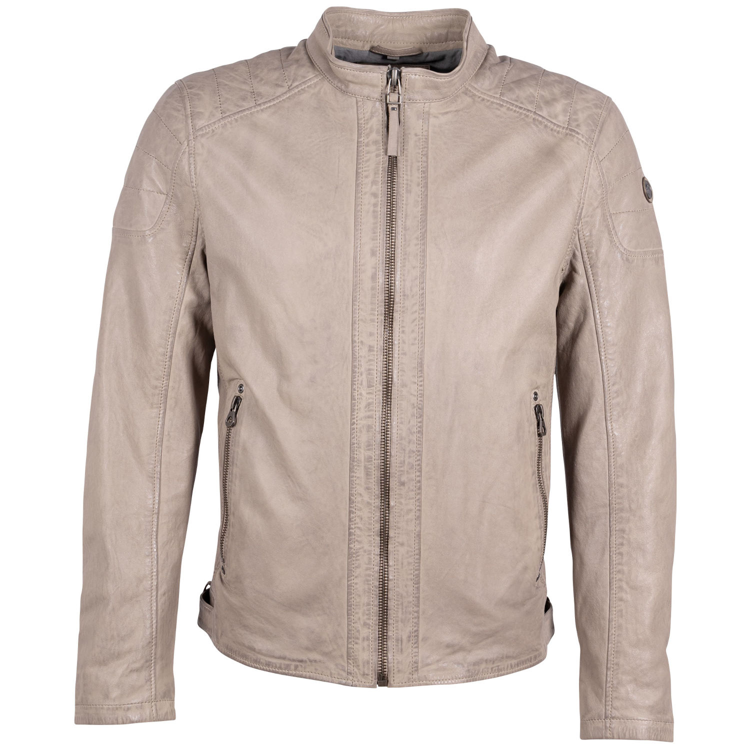 Męska skórzana kurtka Gipsy Srebrnoszara GMChardy – BLACK FRIDAY