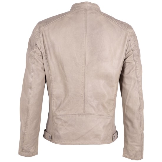 Męska skórzana kurtka Gipsy Srebrnoszara GMChardy