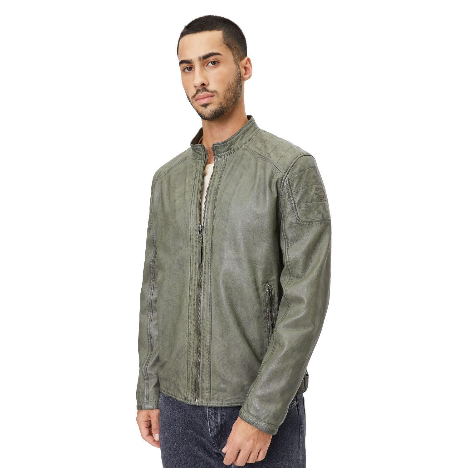 Męska skórzana kurtka Gipsy Dusty Green GMChardy – BLACK FRIDAY