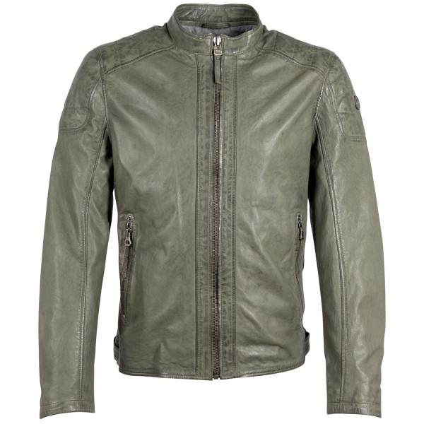 Męska skórzana kurtka Gipsy Dusty Green GMChardy – BLACK FRIDAY — fotografia 3
