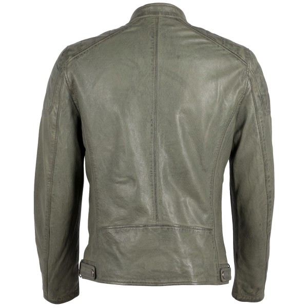 Męska skórzana kurtka Gipsy Dusty Green GMChardy – BLACK FRIDAY — fotografia 4