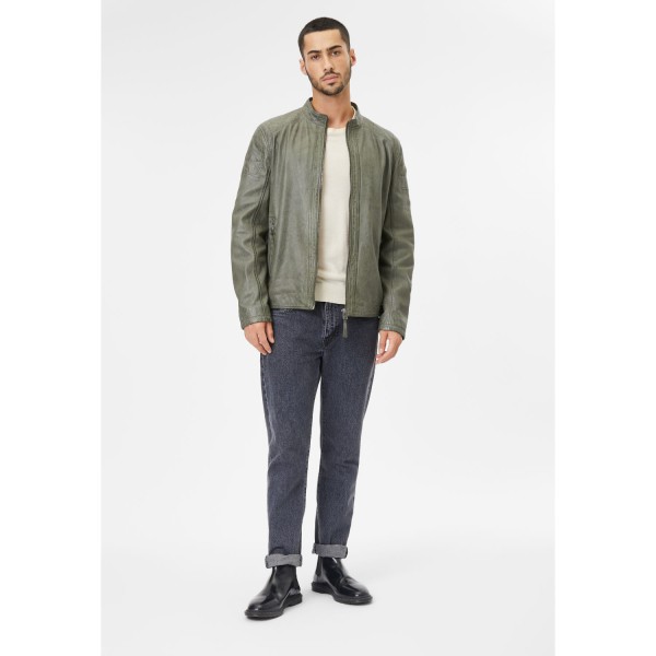 Męska skórzana kurtka Gipsy Dusty Green GMChardy – BLACK FRIDAY — fotografia 5