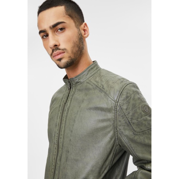 Męska skórzana kurtka Gipsy Dusty Green GMChardy – BLACK FRIDAY — fotografia 6